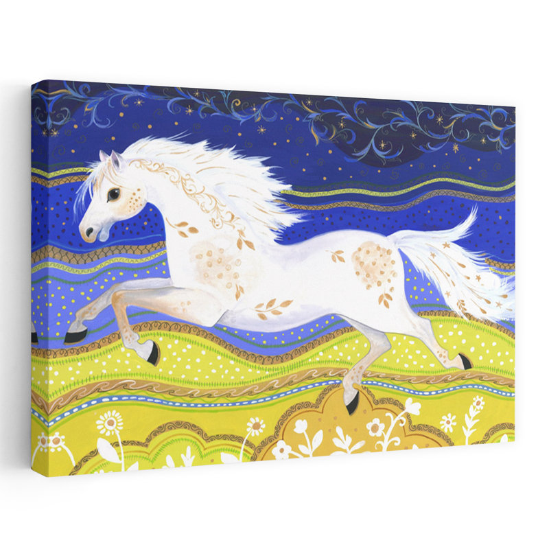 Galloping Gilded Horse by Isabelle Brent - Wrapped Canvas Print, 60.96 cm H x 40.64 cm W