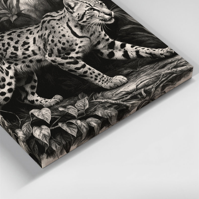 «Big Cats», art mural brun sur toile Ocelot, H 11 po x l 14 po
