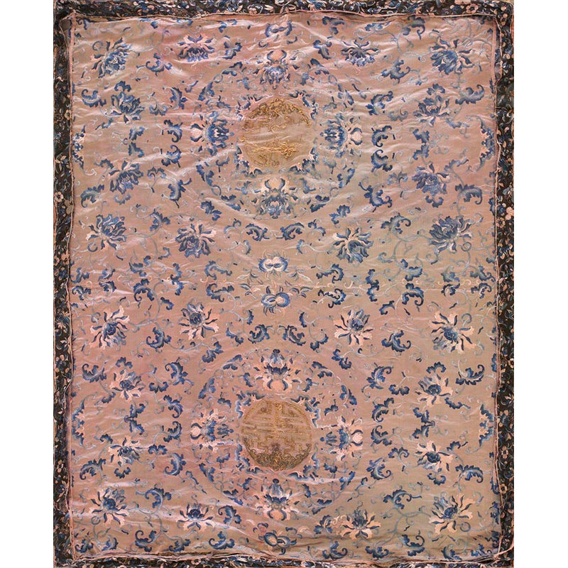 Antique Chinese Floral Textile Art