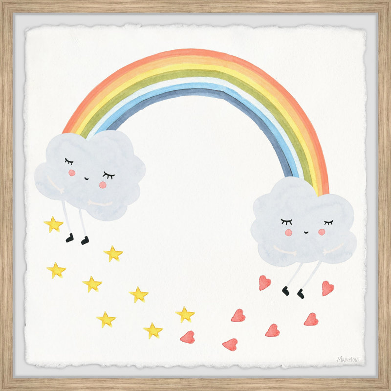 «Gaffney Stars and Hearts», reproduction encadrée, H 18 po x l 18 po x 1,5 po