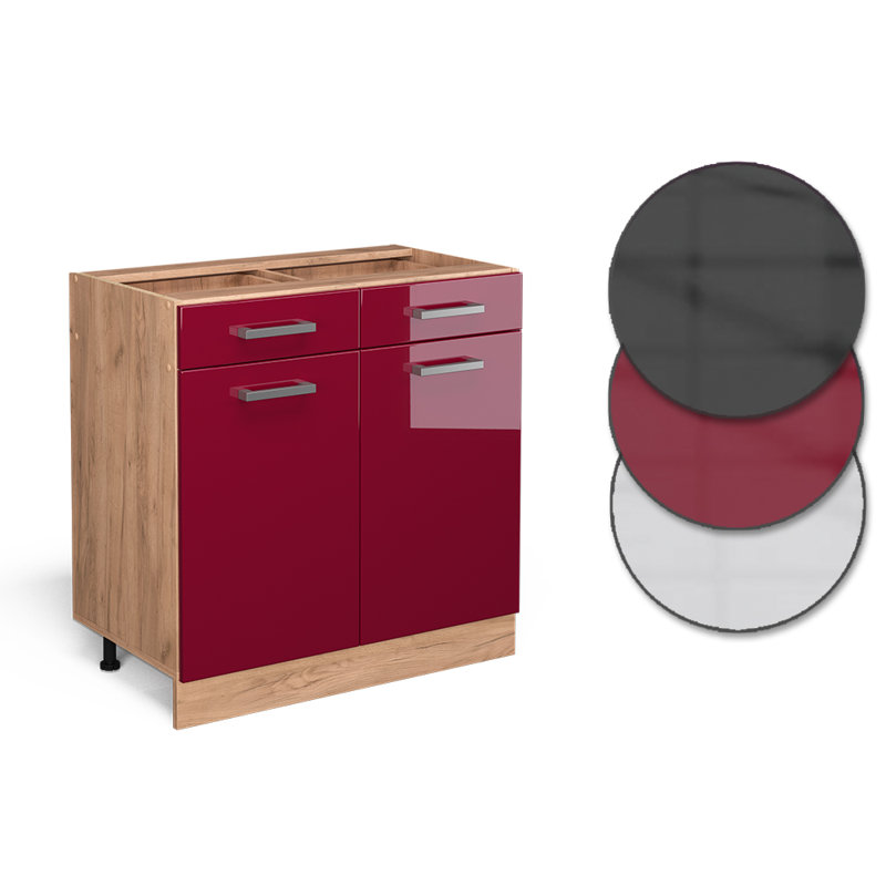 Laciana Module 173 + front R-Line country house white (89), Beige/Red