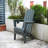 Outdoor Adirondack Chair, Foldable With Dual Cup Holder, Composite Material With Wood Texture, Gray-1113513422