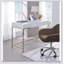 Bureau Ottey blanc brillant et doré