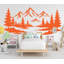 Décalcomanie murale Mountain Forest pour enfants | Autocollant mural pin chambre de bébé | Décor de chambre de bébé aventure | Adhésif décoratif montagne 1148DRS-130084898-130084895