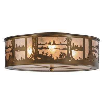 Rustic Lodge 4 - Light Flush Mount