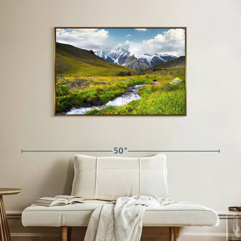 Mountain Valley, Cadre flottant doré, 40 po x 27 po