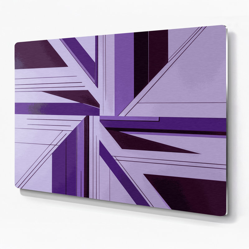 Hard Edge 49 Purple Metal Wall Art, 24" H x 36" W