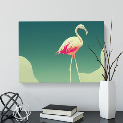 Astonishing Flamingo - Wrapped Canvas