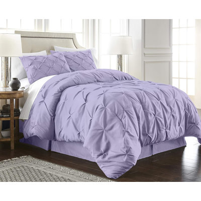 Berlin Pintuck Microfiber 3-Piece Comforter Set