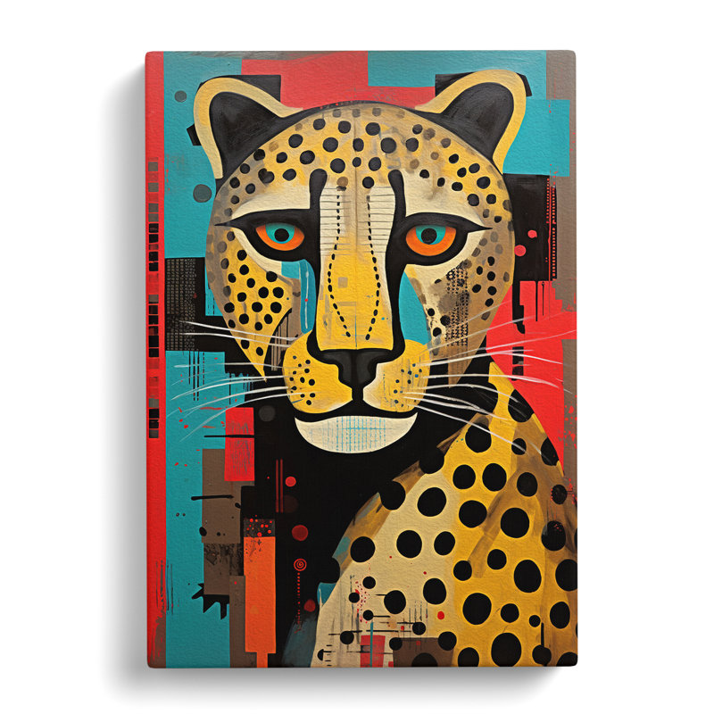 Leopard Constructivism No.2 - No Frame Print, 50cm H x 35cm W x 3cm D