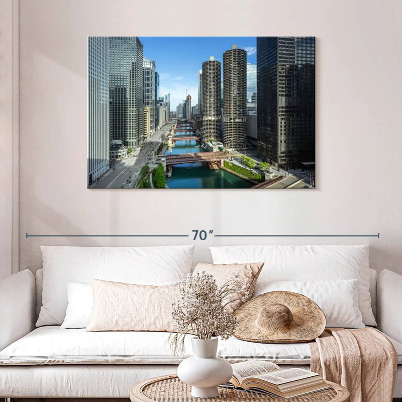 Tergel Chicago Riverside Towers, H 30 po x l 45 po