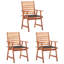 Chaise de terrasse avec coussin à oreilles en acacia Wingert-89851177