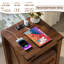 Table de chevet avec station de charge et port USB, table de bout Farmhouse avec 2 tiroirs et tablette ouverte, table de canapé rustique en bois, armoire de chevet pour chambre à coucher, salon, placard, bureau (brun)