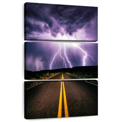 Mehar Lightning Storm Over Secluded Road Arizona