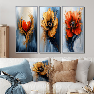 Émotionnel «Heart of A Peony Flower I» - Collection de décorations murales abstraites en toile tendue