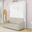 Lit escamotable en bois avec coussin-106445658-106445659