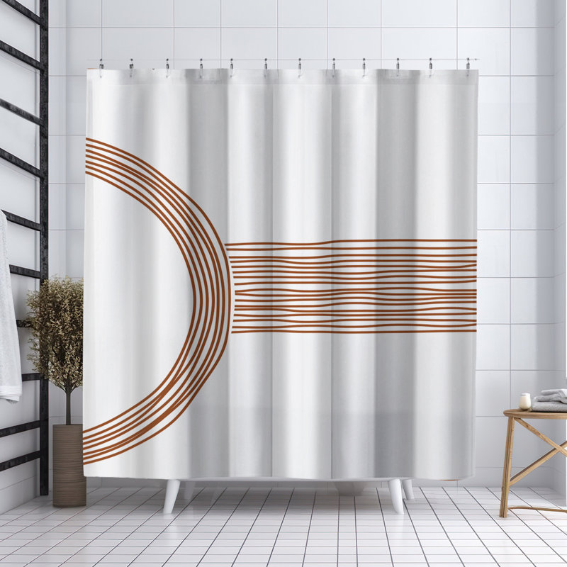 Rideau de douche Coco, Orange brûlé