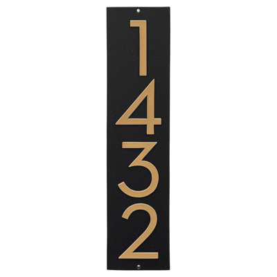 Floating Modern 3" Number Vertical Address Plaque (4 Digits)