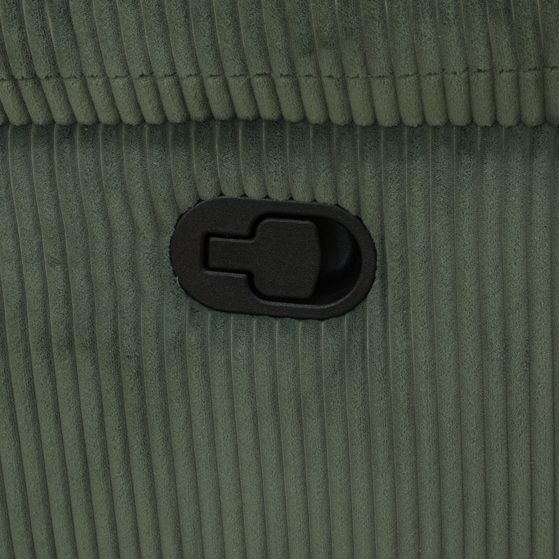 Canapé inclinable en tissu de qualité supérieure avec table rabattable et porte-gobelets, Vert
