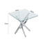 Marroquin Glass Top Cross Legs End Table