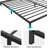6 Inch Twin Bed Frames with Under Bed Storage, Heavy Duty Mattress Foundation, Easy Assembly, No Box Spring Needed,75.2" Dx39 Wx6 H Platform Bed for Bedroom, Apartment, Black, Mental-160153167