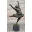 Statue pleine de ballerine, danseuse de ballet, sculpture de bronze à la pirouette arabesque, art original