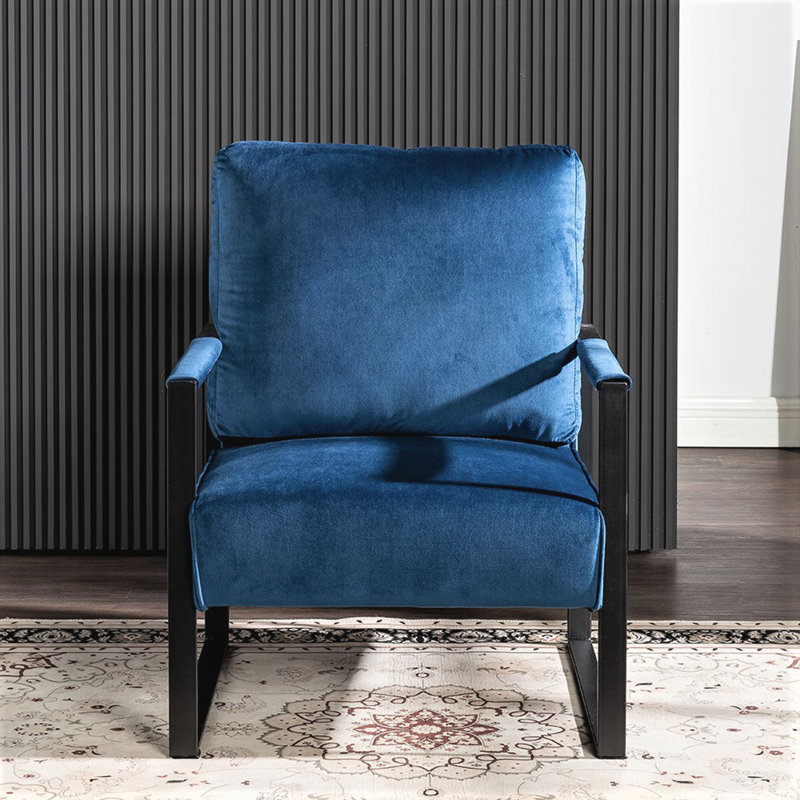 Chaise d'appoint classique Mid Century, Bleu