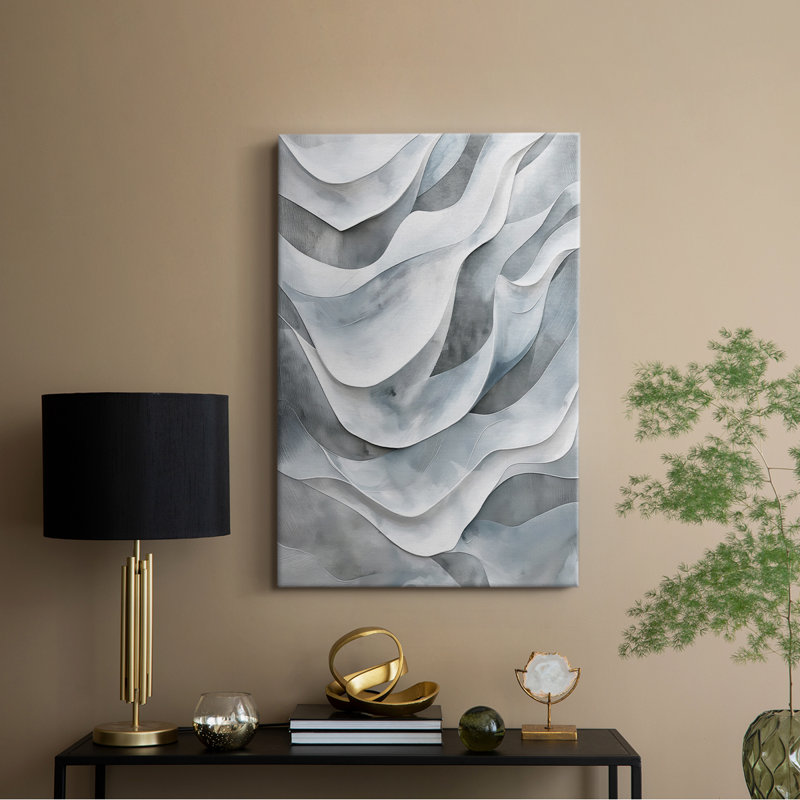 Série ABSTRACT CDLV III - Toile tendue avec châssis Premium - Prêt à être accroché, H 18 po x l 12 po