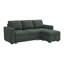 Canapé-lit modulaire en forme de L Hoelscher avec rangement - vert-357865087