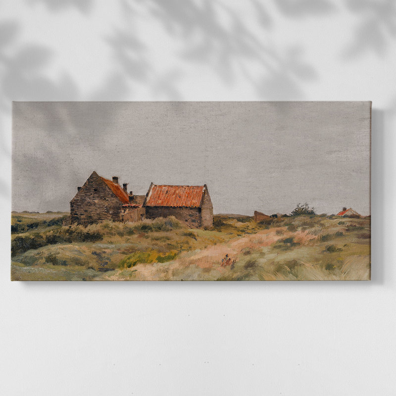 Série paysage - MCXLVI - Toile tendue avec châssis - Prêt à accrocher, H 16 po x l 32 po