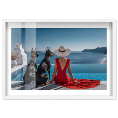 Photographie de mode Aegean Trinity I Shadowbox par Notoriart, cadre blanc, 25 x 17