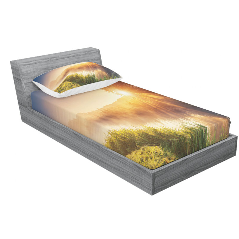 Microfiber Sheet Set, Twin Sheet Set with Fitted Sheet