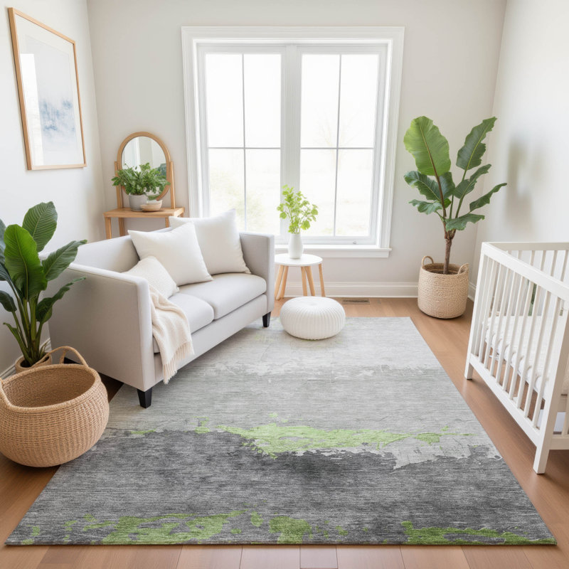 Premium Machine Washable Fairwood AMF1885 Modern Rug, Rectangle 2'6" x 3'10"