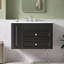 Meuble-lavabo mural de 30 po, armoire de rangement flottante avec 2 tiroirs, lavabo simple en céramique à 3 trous, armoire moderne.-1278415985