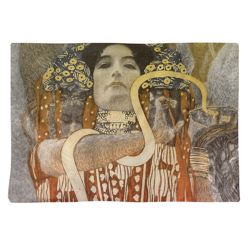 Récapitulatif 18" hygeia Gustav Klimt, Orange, Polyester sergé