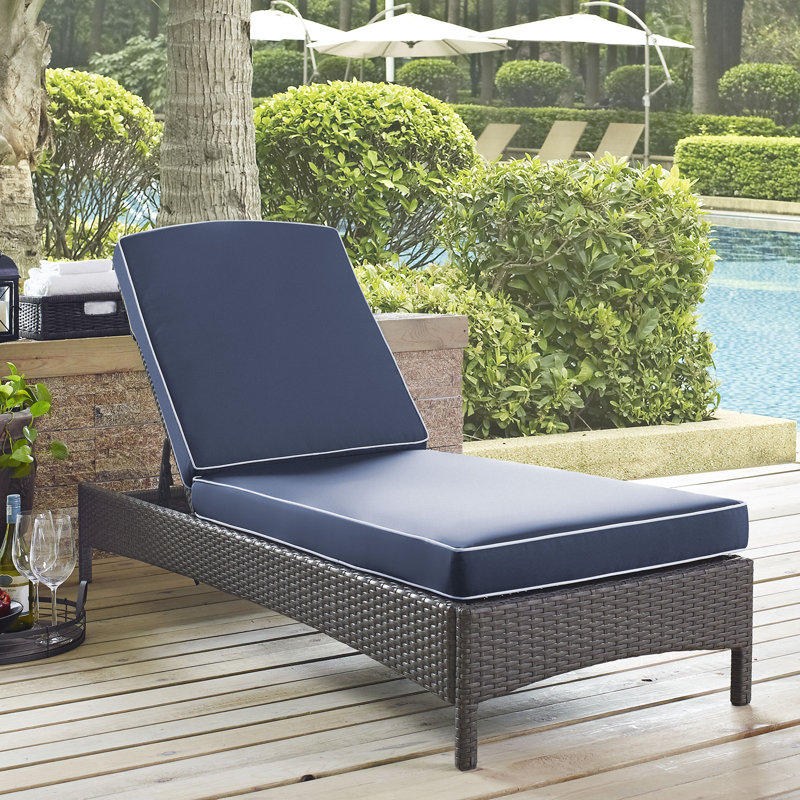 Adelita Outdoor Chaise Lounge , Cushion Included