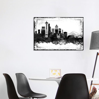 Seattle Skylines - Wrapped Canvas Print