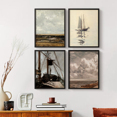 «Vintage Nautical XXXI», 4 pièces sur papier