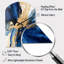 Dark Blue and Gold Strokes VIII - Arch Shape Large Fractals 3D Wall Clock-104241532