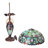 24.5"H Victorian Green Dome Shade Double Lit Tiffany-Style Stained Glass Table Lamp-243898407