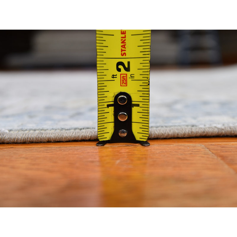 Tapis bleu noué à la main de conception unique 4 pi x 6 pi 3 po Aesir