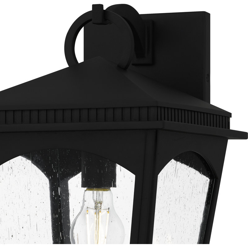 Huck 1-Light Earth Black Outdoor Wall Lantern, 16.75" H x 10" W x 10.75" D