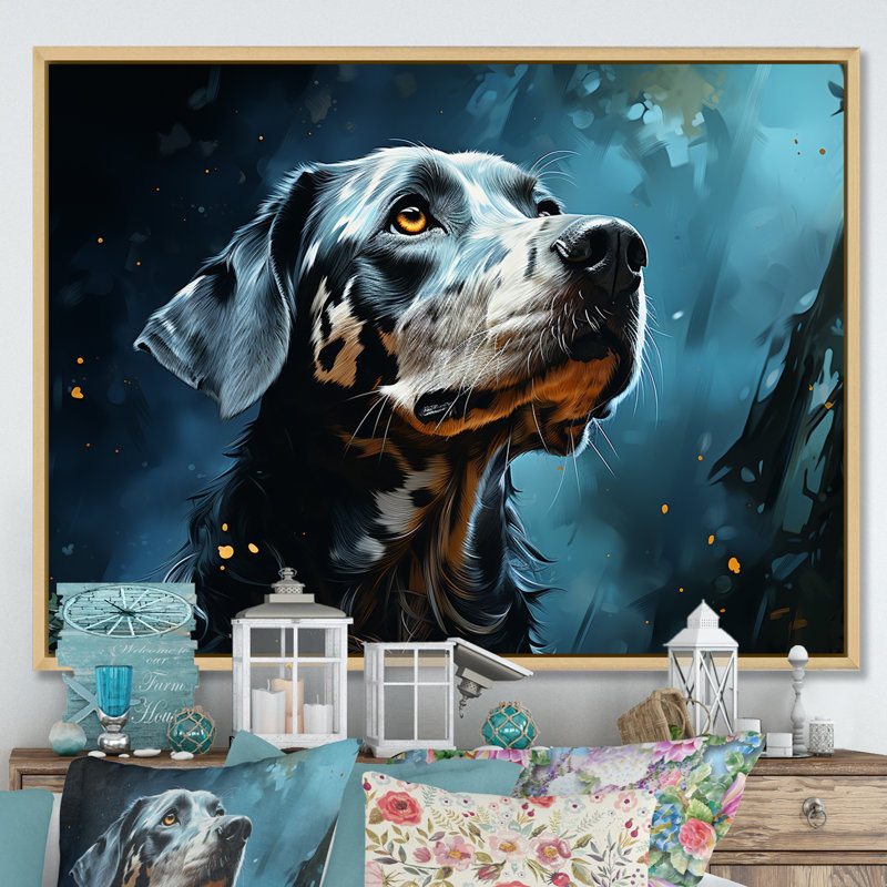 Dalmatian Dream II - impression, Cadre naturel flottant, H 12 po x l 20 po x P 1 po