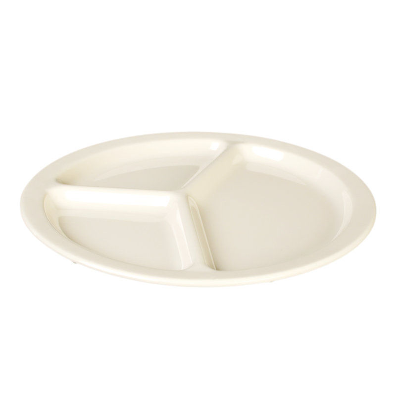 Thunder Group Inc. Nustone Melamine Divided Serving Dish, Pearl
