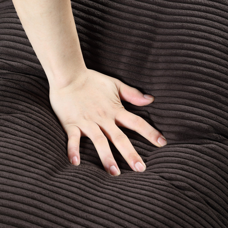 Canapé modulaire réversible 105 po Corduroy, Velours côtelé couleur chocolat