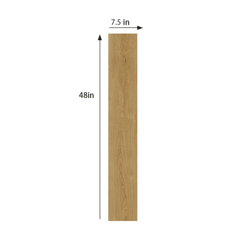  Planche de vinyle de luxe 5 mm 20 mil 7 po x 48 po Wheatfield, Chêne clair