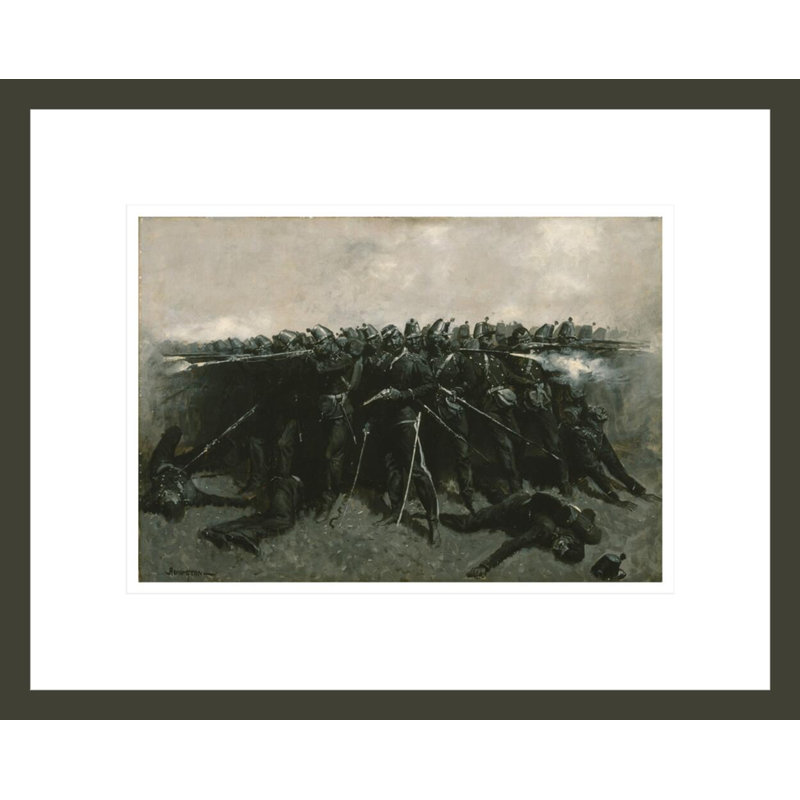 «The Infantry Square» par Frederic Remington, impression giclée sur cadre, H 13,42 po x l 16,75 po