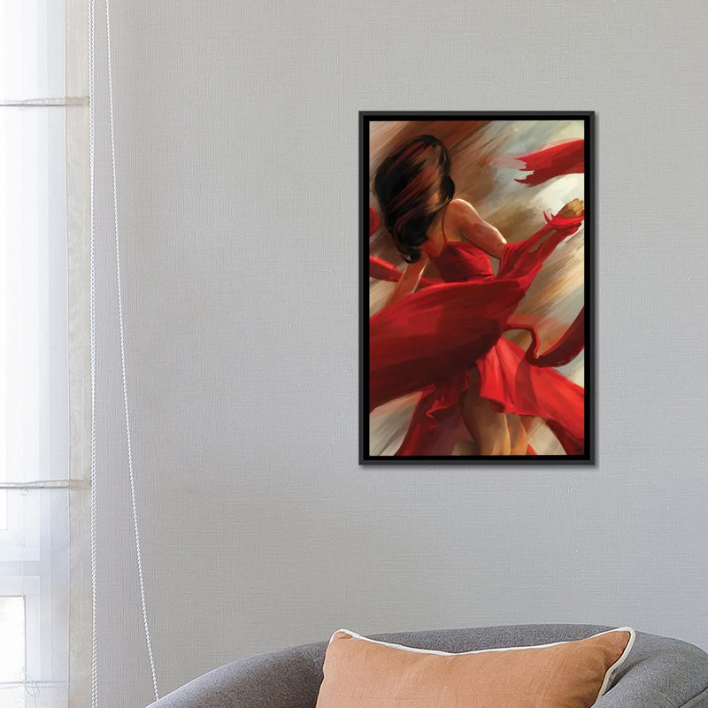«Beauty in Motion», impression sur toile, H 48 po x l 32 po x P 1,5 po, Toile avec cadre noir, Pas de tapis