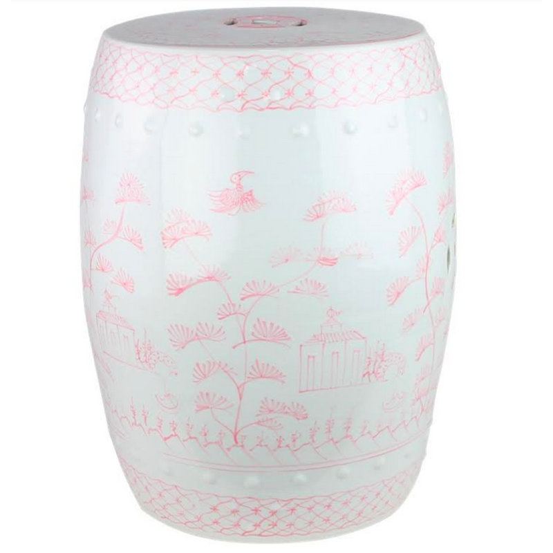 Villance Ceramic Accent Stool