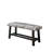 Vintage, Linen With Upholstered Bench Seat, Rustic Wood Legs For Bedroom, Living Room-275481981